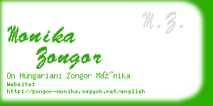 monika zongor business card